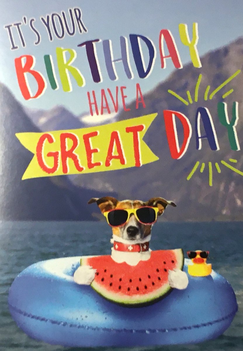 Luxe Wenskaart Verjaardag - Wenskaarten - Verjaardagskaart - Jarig - Birthday - Geburtstag - Anniversaire - Serie Bowie H. - Artige - Kaart - 1 Stuks - In Folie - Gratis Verzonden - Hoge Afnamekortingen - 12x17cm