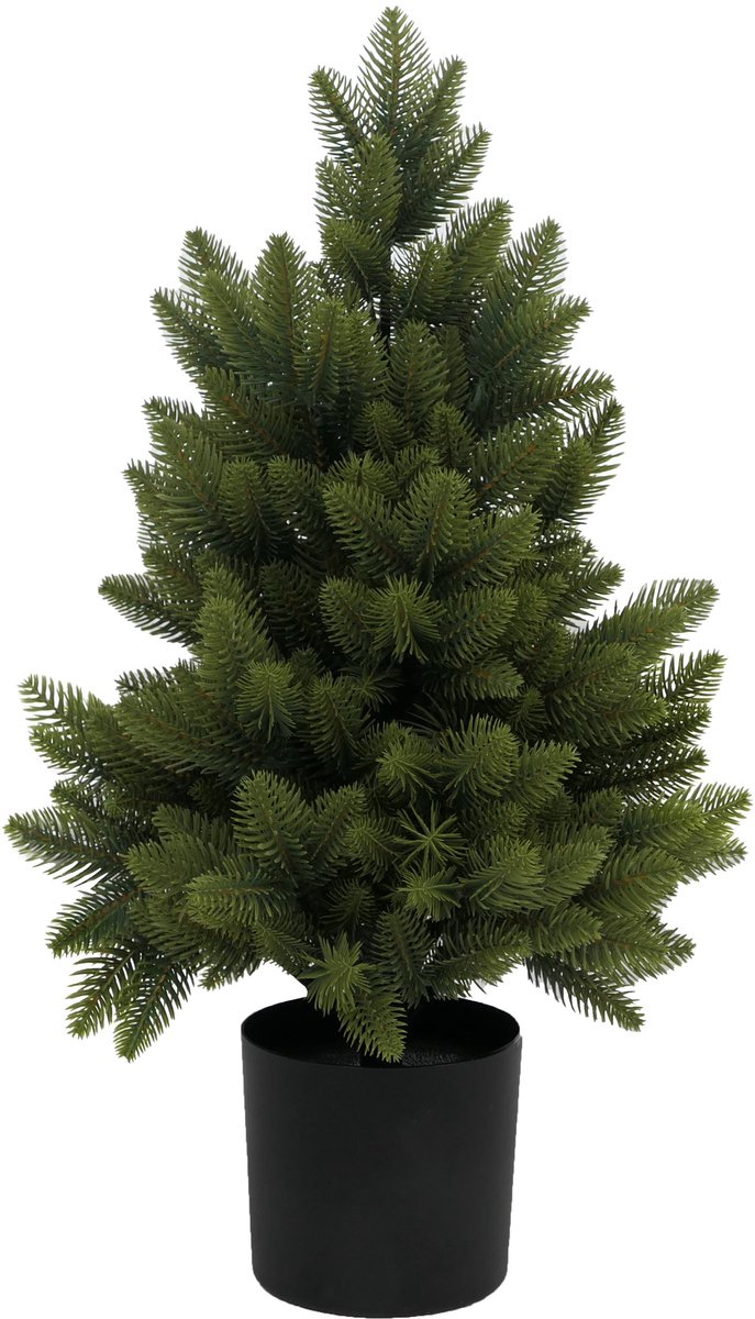 Kunstspar MCW-R29, decoratieve boom, kunstboom, kunstplant, voor buiten, polyethyleen, 55 cm