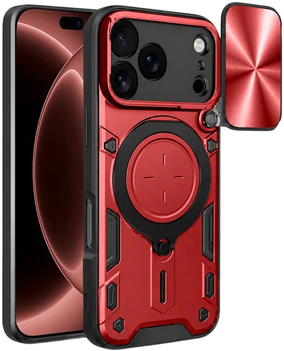 Techsuit - CamGuard Pro - iPhone 18 Pro Max / iPhone 17 Pro Max - Red