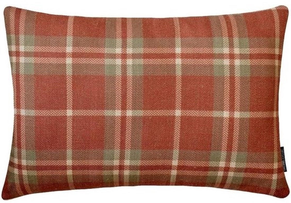 Kussenhoes Set - Lumbale Kussensloop - Woonkamer Decoratie - 100% Handgemaakt - 30 x 65 cm - Rood