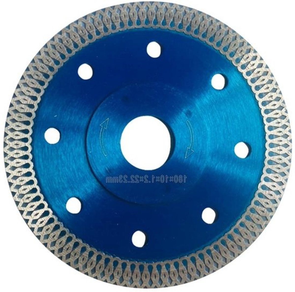 Diamant Zaagblad - Snijschijf Turbo - Hard Materiaal Zagen - Super Dunne Turbo - 180mm - Zilver