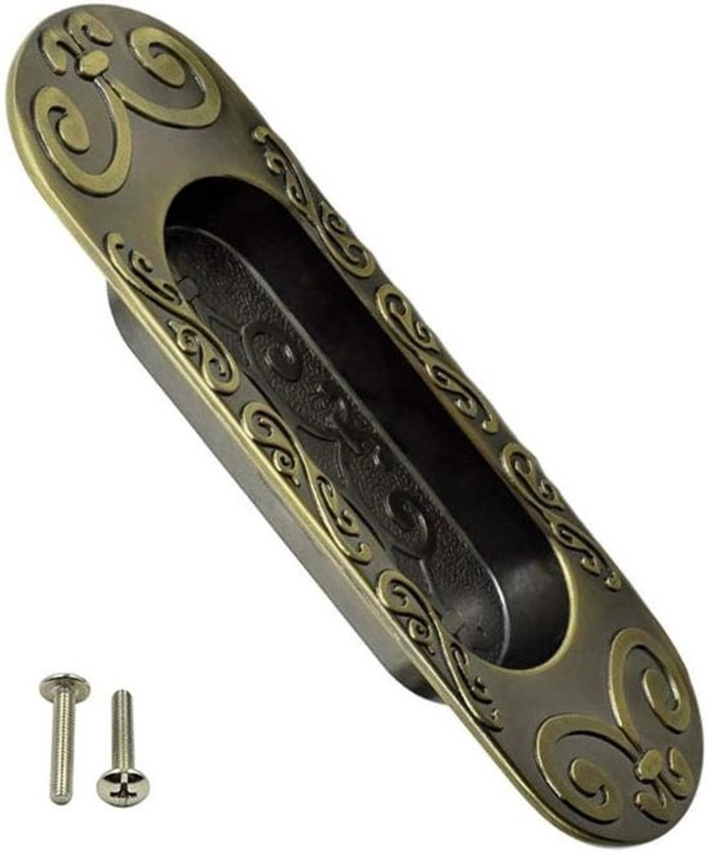Verzonken Grepen - Flush Pulls Deurgrepen - Kasten Deuren Openen - Roestvrij Staal Afwerking - 147 mm - Antiek Brons
