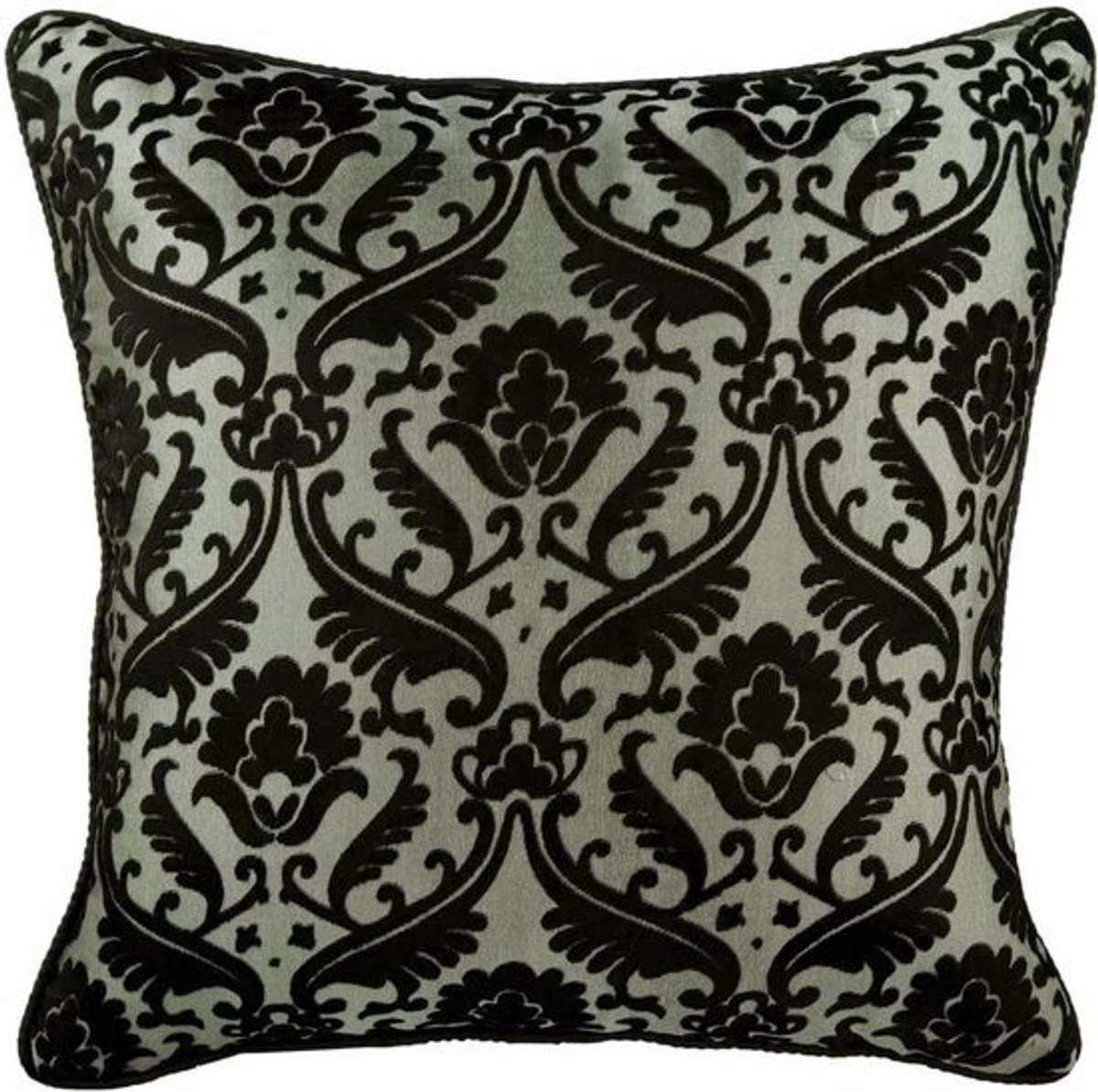 Decoratieve Kussenhoes - Kussenhoes Bank - Woonkamer Decoratie - Handgemaakt Burnout Velvet - 30 x 30 cm - Zwart
