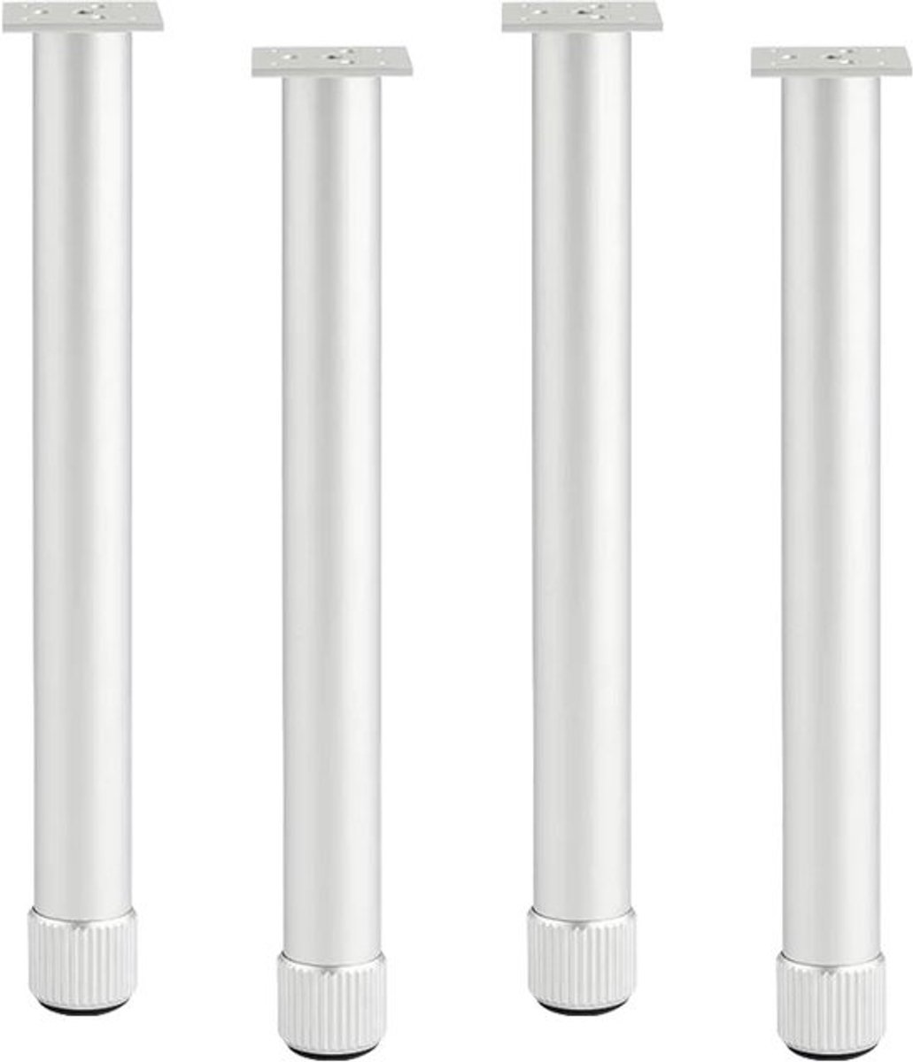 Bankpoten - Meubelpoten - Meubels Stabiliseren - Verstelbaar tot 10mm - 40 cm - Zilver