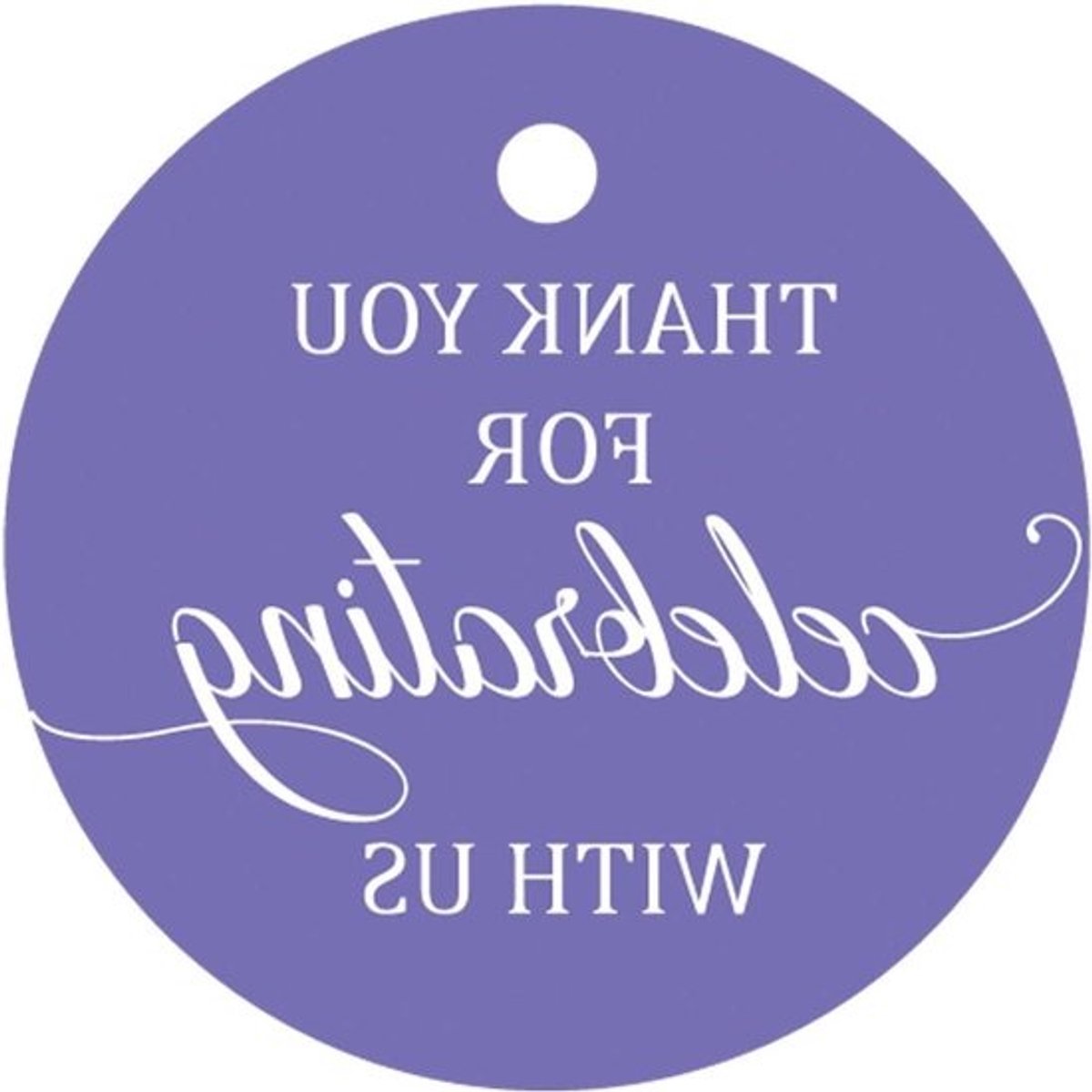 Gepersonaliseerde Ronde Tags - Bedankkaartjes Bruiloft - Cadeaus Versieren - Digitaal Gedrukt - 4 cm - Mauve