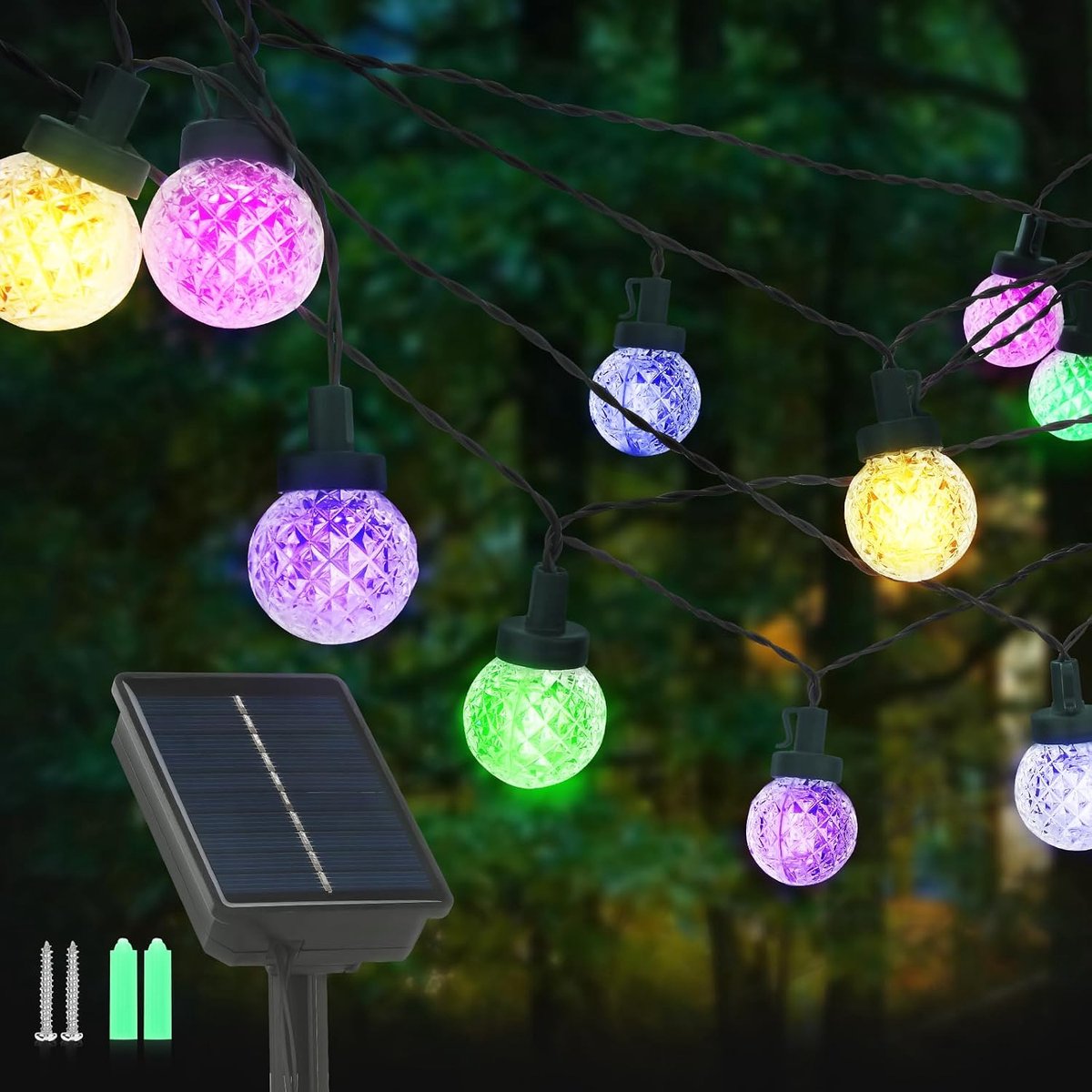 Campinglichtsnoer 12m - 30 LED - Op Zonne-energie - 8 Standen - Binnen en Buiten
