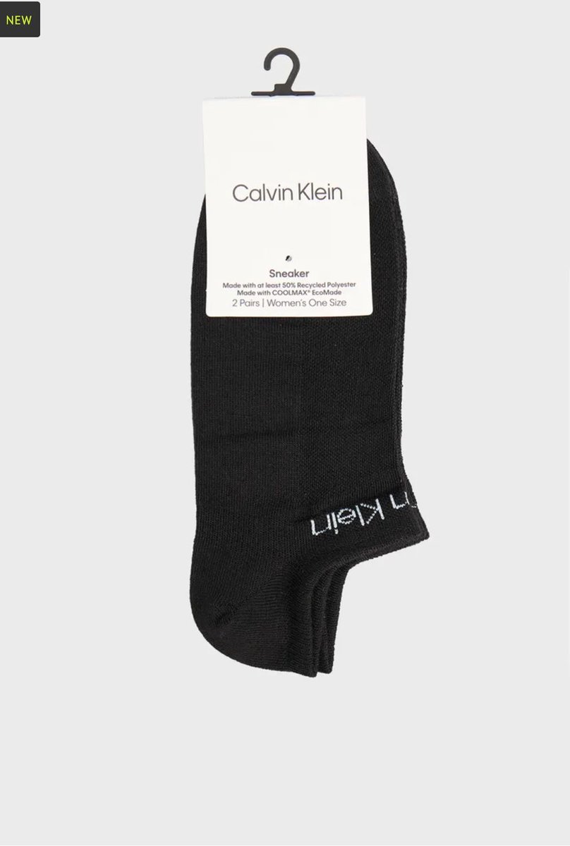 Calvin Klein Dames Sneakersokken 2-Pack – Invisible Socks – Zacht & Ademend - Zwart - One Size