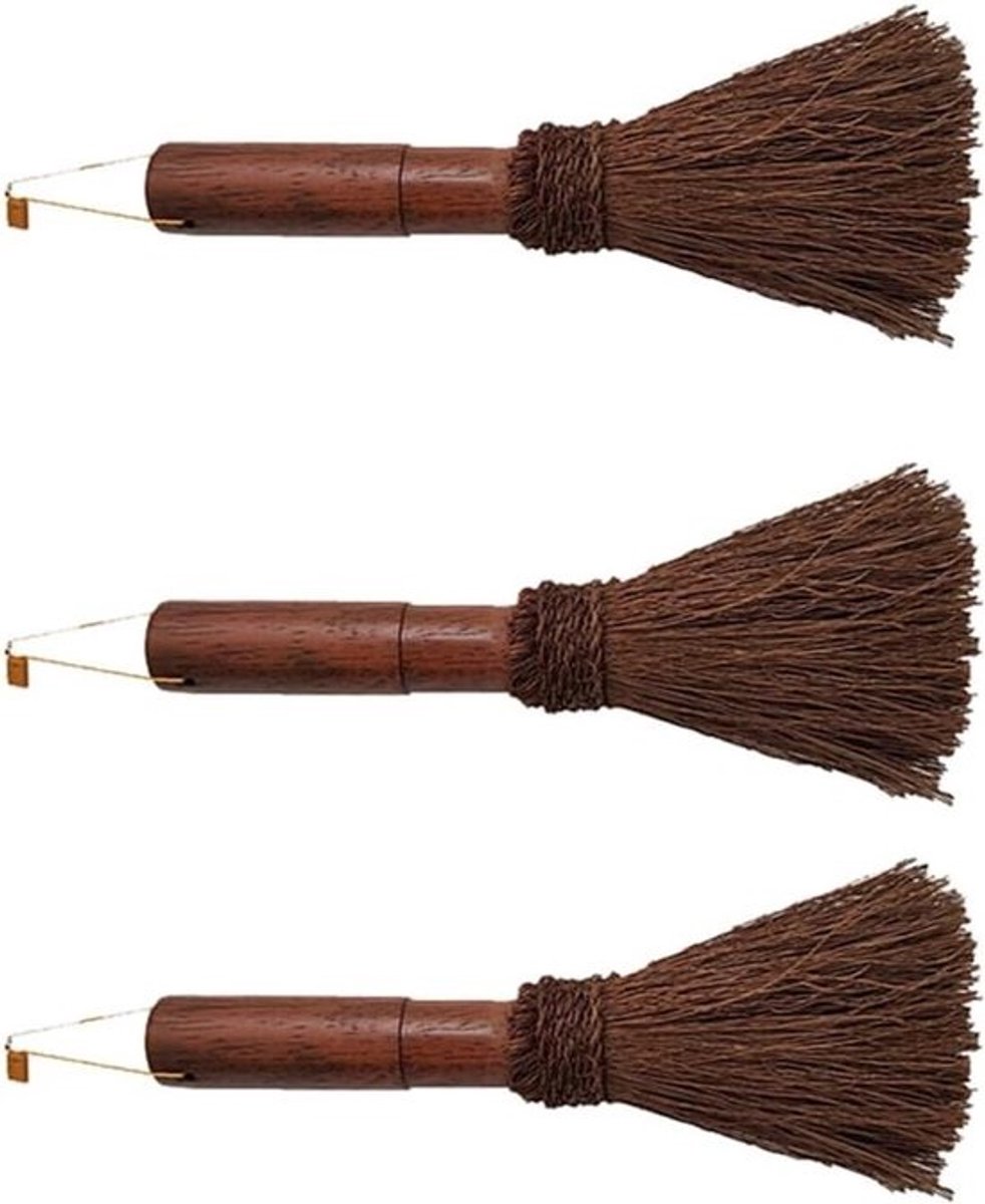 Kokosnootborstel - Keukenborstel Schotelborstel - Afwas Schoonmaken - Natuurlijke Plantenvezels - 23 x 11 x 10 cm - Bruin