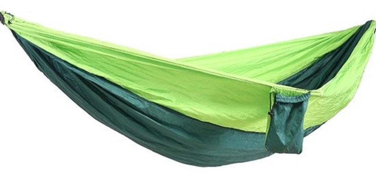 Kampeerhangmat voor 2 personen - Tuinhangmat Draagbaar - Ontspannen Buiten - Handgemaakt Sterke Knopen - 300x200 cm - Blauw