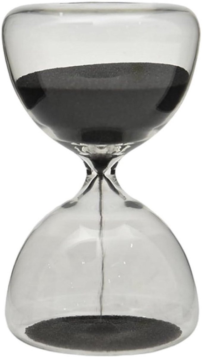 Zandloper 5 Minuten - Zandloperklokje Tijdmeter - Bureau Tijdbeheer - Decoratief Ontwerp - 6x105cm - Zwart Geel