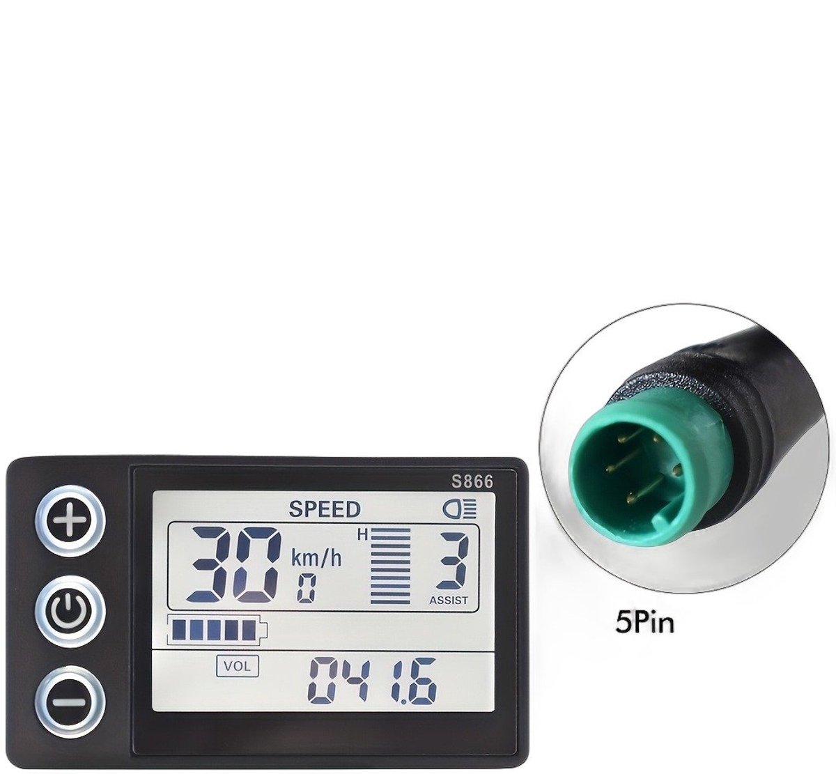 Currero Fatbike Scherm - LCD Display - Schermpje - E-Bike Accessoires - Elektrische Fiets - Dashboard - Snelheidsmeter - Kinderen & Volwassenen