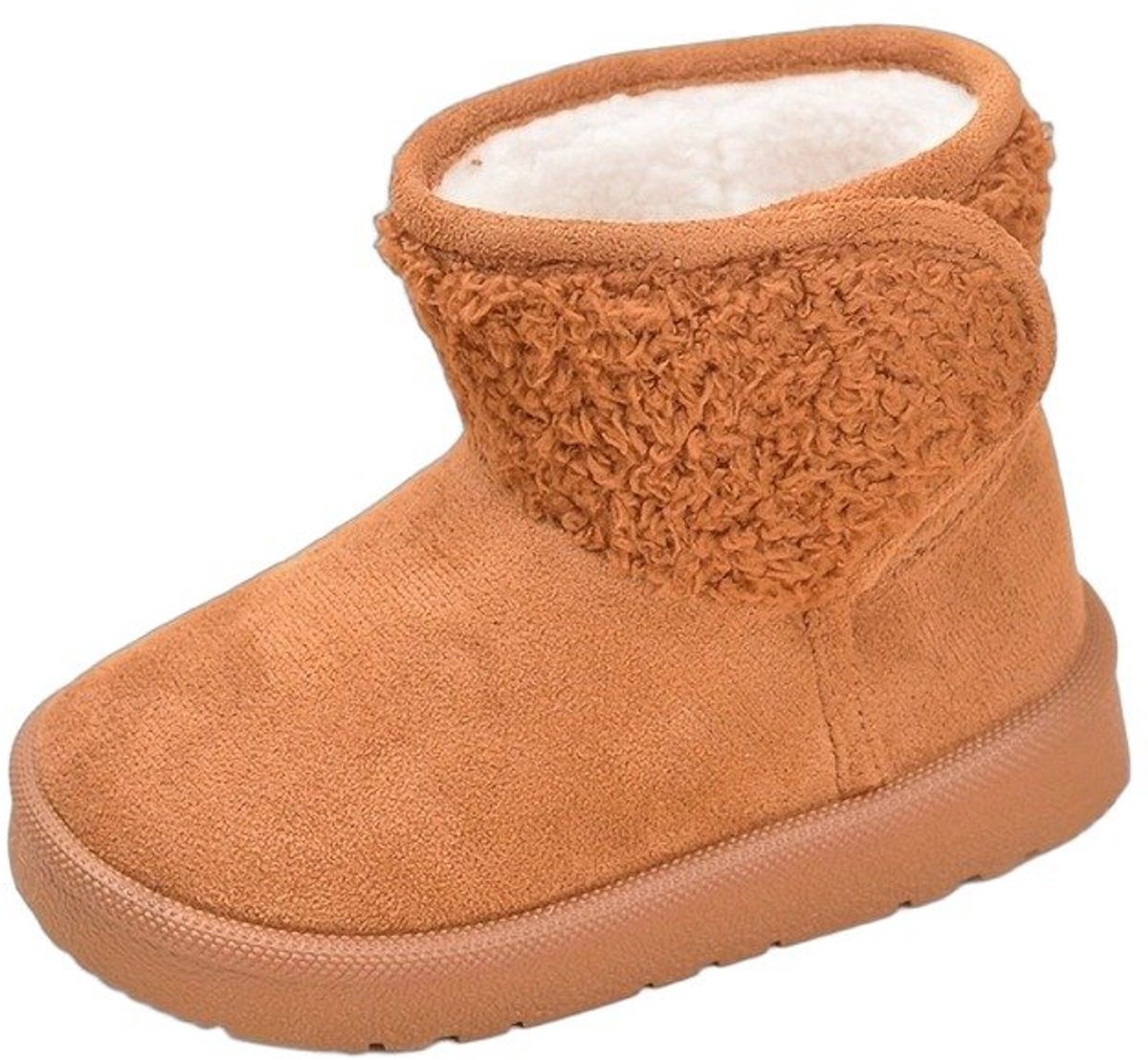 Currero Snowboots Jongens Sneeuwlaarzen Kinderen Winterlaarzen Jongens Gevoerde Winterschoenen Waterdicht Antislip Zool Warm Gevoerd Kinderlaarzen Geelbruin
