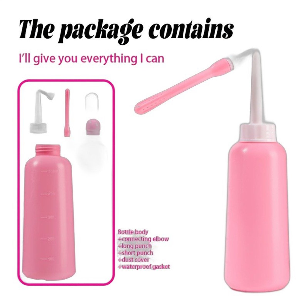 Currero Peri Bottle - Postpartum Fles - Spoelfles - Vaginale Douche - Bidetfles - 500ml - Kraamverzorging - Reisformaat