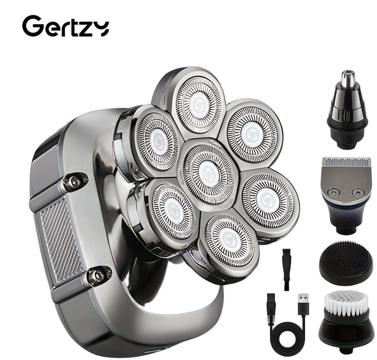 Currero Foil Shaver - Scheerapparaat Mannen - Hoofd Scheerapparaat - Head Shaver - Tondeuse met Trimmer - Lichaam en Baard - Oplaadbaar