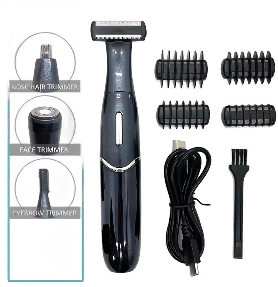 Currero Foil Shaver - Scheerapparaat Mannen - Hoofd Scheerapparaat - Head Shaver - Tondeuse met Trimmer - Lichaam en Baard - Oplaadbaar