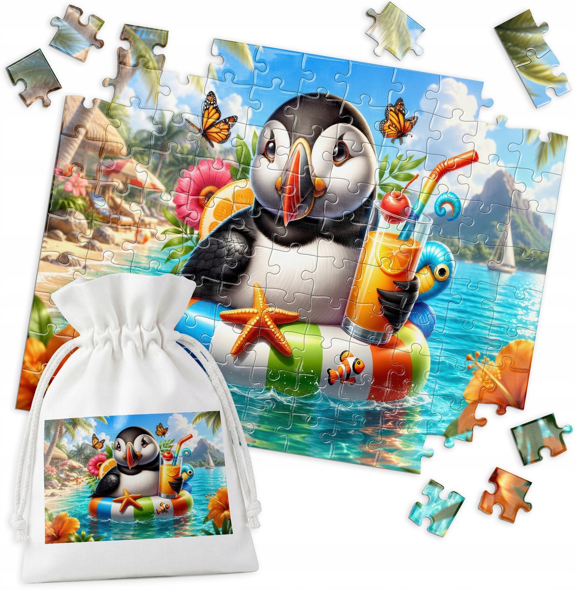 Puzzel 110 Stuk - Pinguïn Strand Exotische Vogel