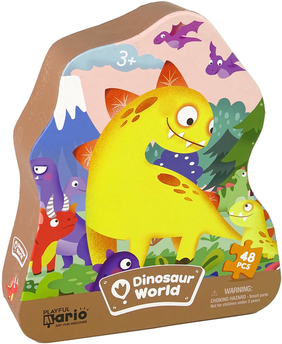 Dino Vulkaan Puzzel voor Kinderen - 48 Stukjes