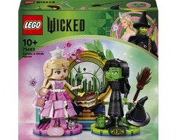 LEGO Wicked Elphaba en Glinda figuren, Bouwbare Speelgoed Poppetjes van Personages 75682