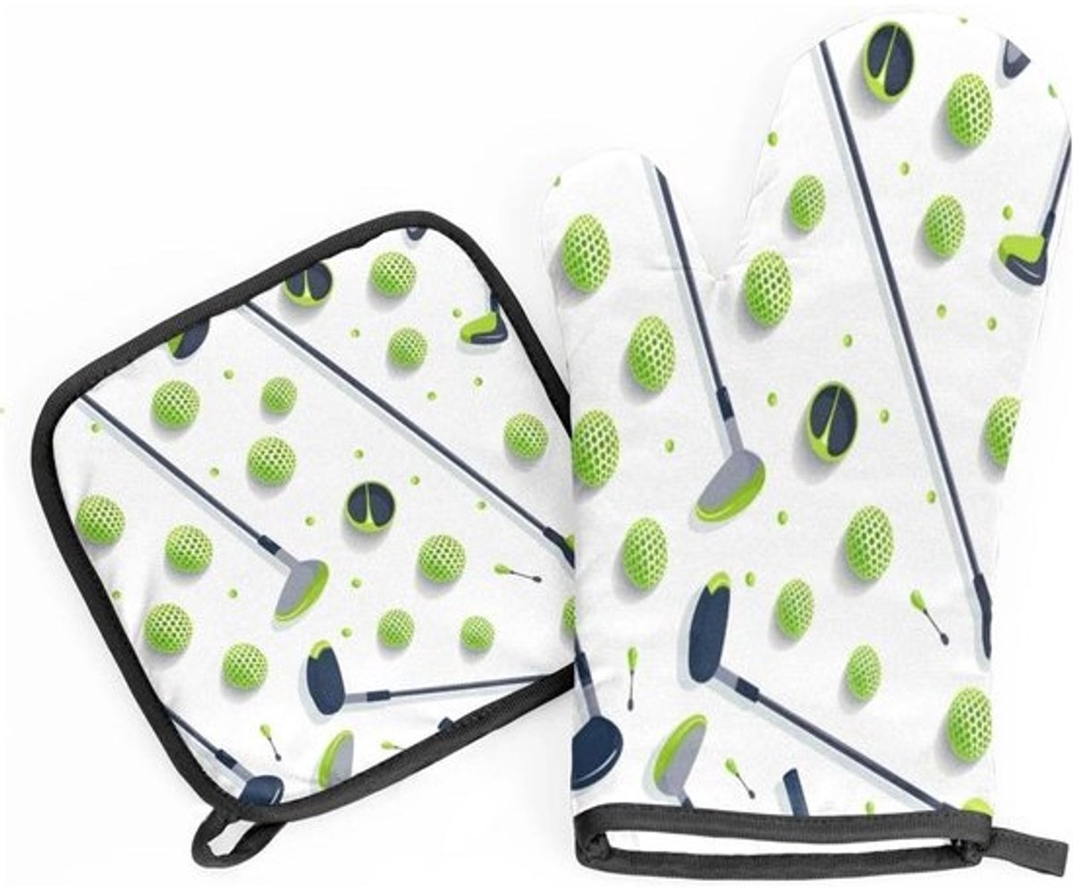 Ovenwanten Set - Hittebestendige Handschoenen - Veilig Bakken - Extra Dikke Isolatie - 2 stuks - Kleur 813