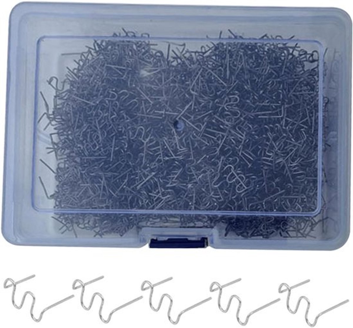 Plastic Lasapparaat Nietjes - Golf Nietjes Reparatie - Plastic Repareren - Speciale Golfvorm - 1000 stuks - Zilver