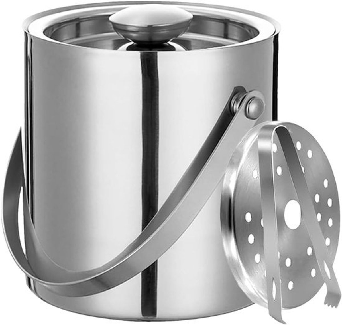 IJsemmer RVS - Koelcontainer Dranken - Dranken Koelen - Dubbele Isolatie - 20x20x20 cm - Zilver