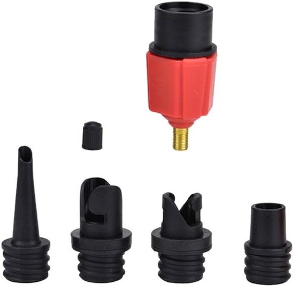 Opblaasbare Boot Ventiel Adapter - Kajak Pomp Adapter - Watersport Uitrusting - 4-in-1 Mondstuk Ontwerp