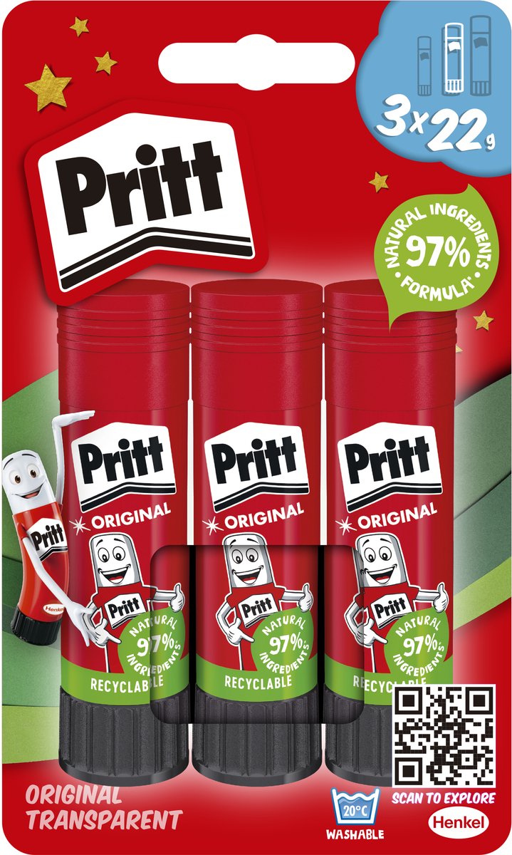 Pritt Original Value pack 3x22 g Blistercard