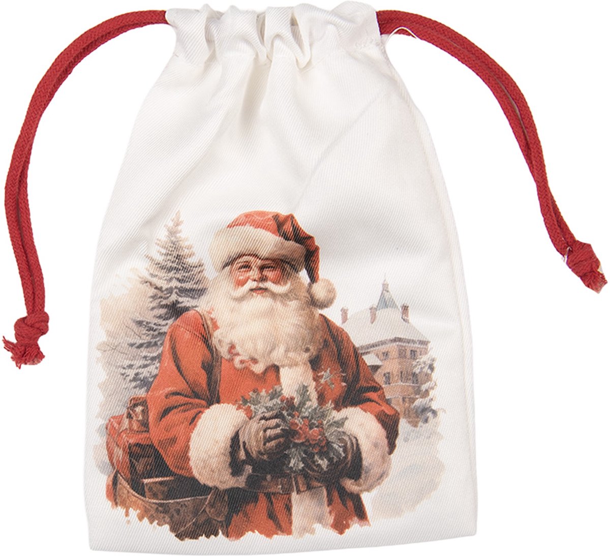 Clayre & Eef Cadeauzakje Wit Synthetisch