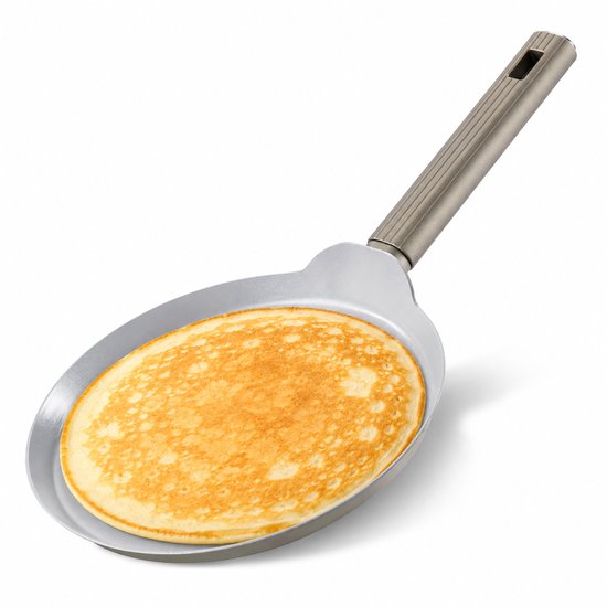 Swiss Haus® SCCP28CH Pannenkoekenpan Ø28 cm – PFAS Vrij - Pancake Pan - Inductie & Alle Warmtebronnen – Crêpepan met Antiaanbaklaag – Champagne