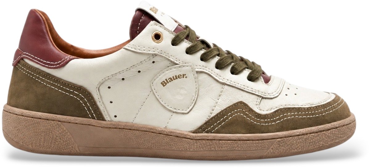 Blauer Murray22 witte leren sneakers