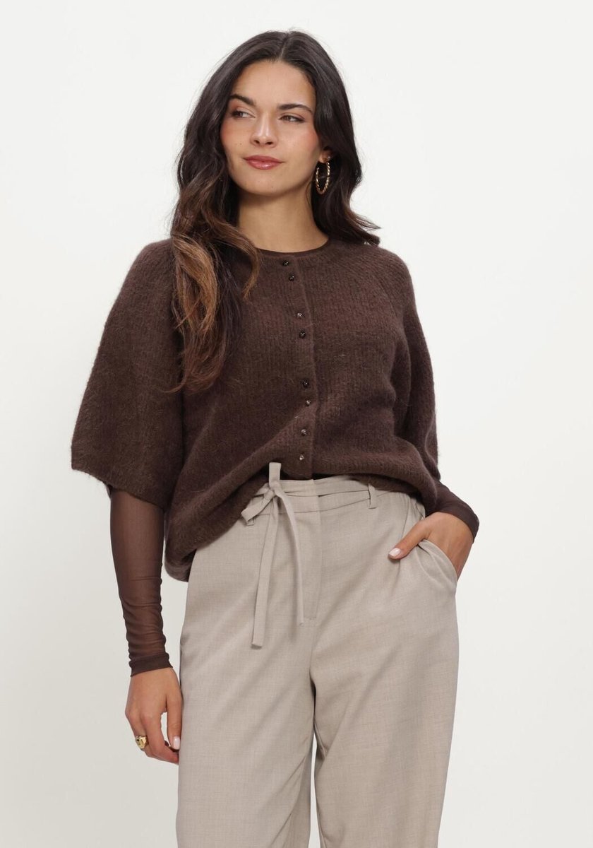 MSCH Copenhagen Mschbondie Hope 2/4 Cardigan Truien & vesten Dames - Sweater - Hoodie - Vest- Bruin - Maat M/L
