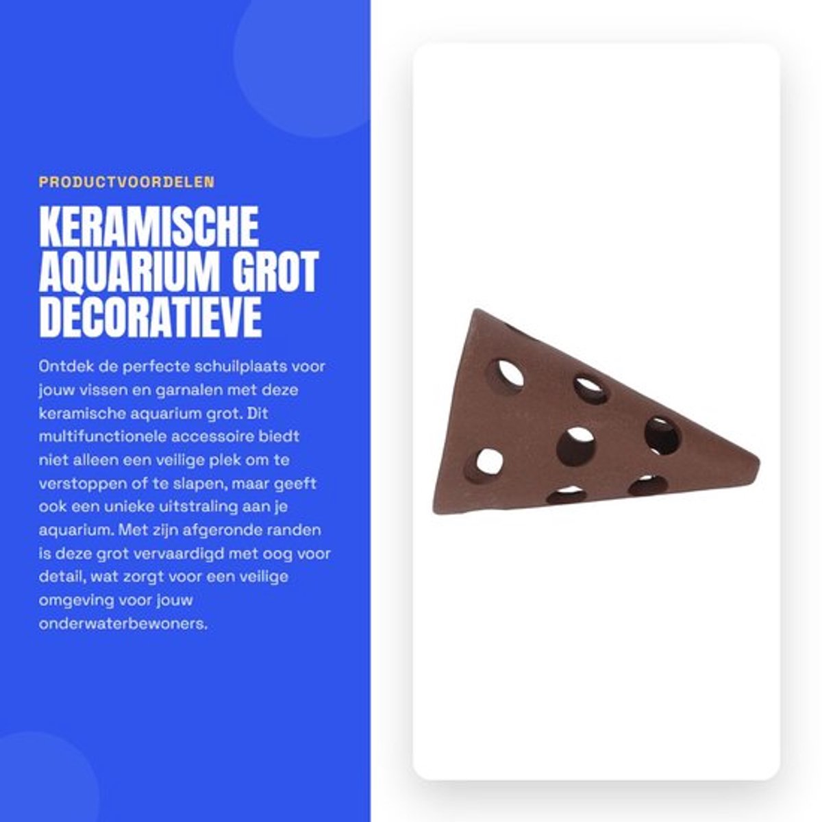 Dailygoods- Aquarium Grot Multifunctioneel - Decoratieve Schuilplaats - Keramisch