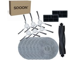 SQOON® vervangingsset geschikt voor Dreame L10s Ultra Gen2 - 15-delige onderhoudskit voor robotstofzuigeronderhoud