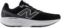 Zwarte New Balance 520 sportschoen met witte zool en zilveren 'N' logo.