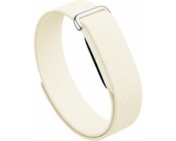 YONO Bandje geschikt voor Google Fitbit Air - Gevlochten Nylon Armband - Verstelbaar - Ademend - Beige
