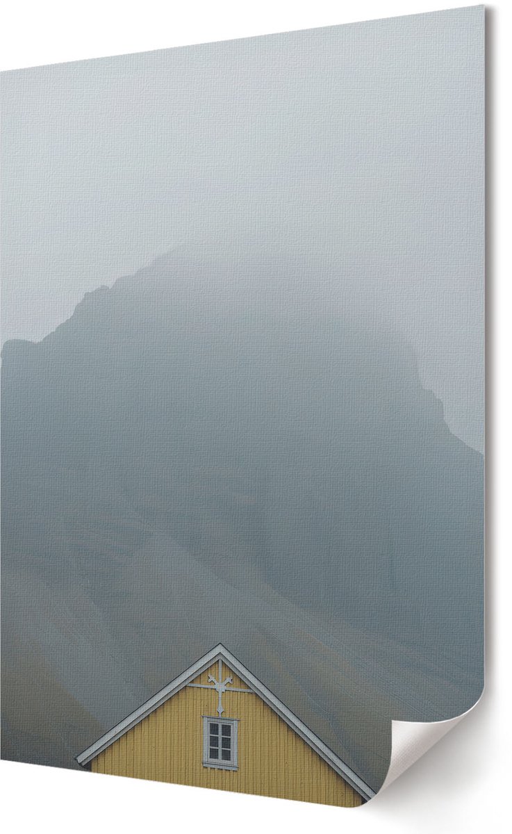 Coloray Polycanvas Wandposter - Aziatische Draak, Illustratie - A2 - Zwart Wandposter - Rechthoek - Canvasposter - Woonkamer, Slaapkamer, Kantoor - Decoratief