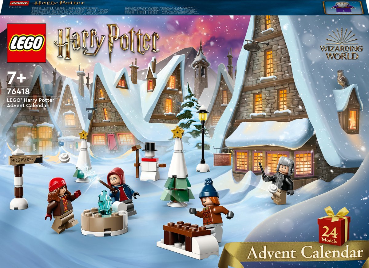 LEGO 76418 Harry Potter adventskalender 2023 Kerst Set met 24 Speelgoed Cadeaus voor Kinderen