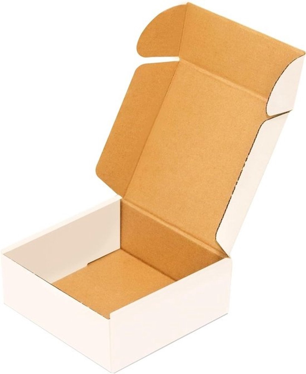 Verzenddozen - Kleine dozen Mailers - Producten verzenden - Voorgevormde vouwen - 50 stuks - Wit