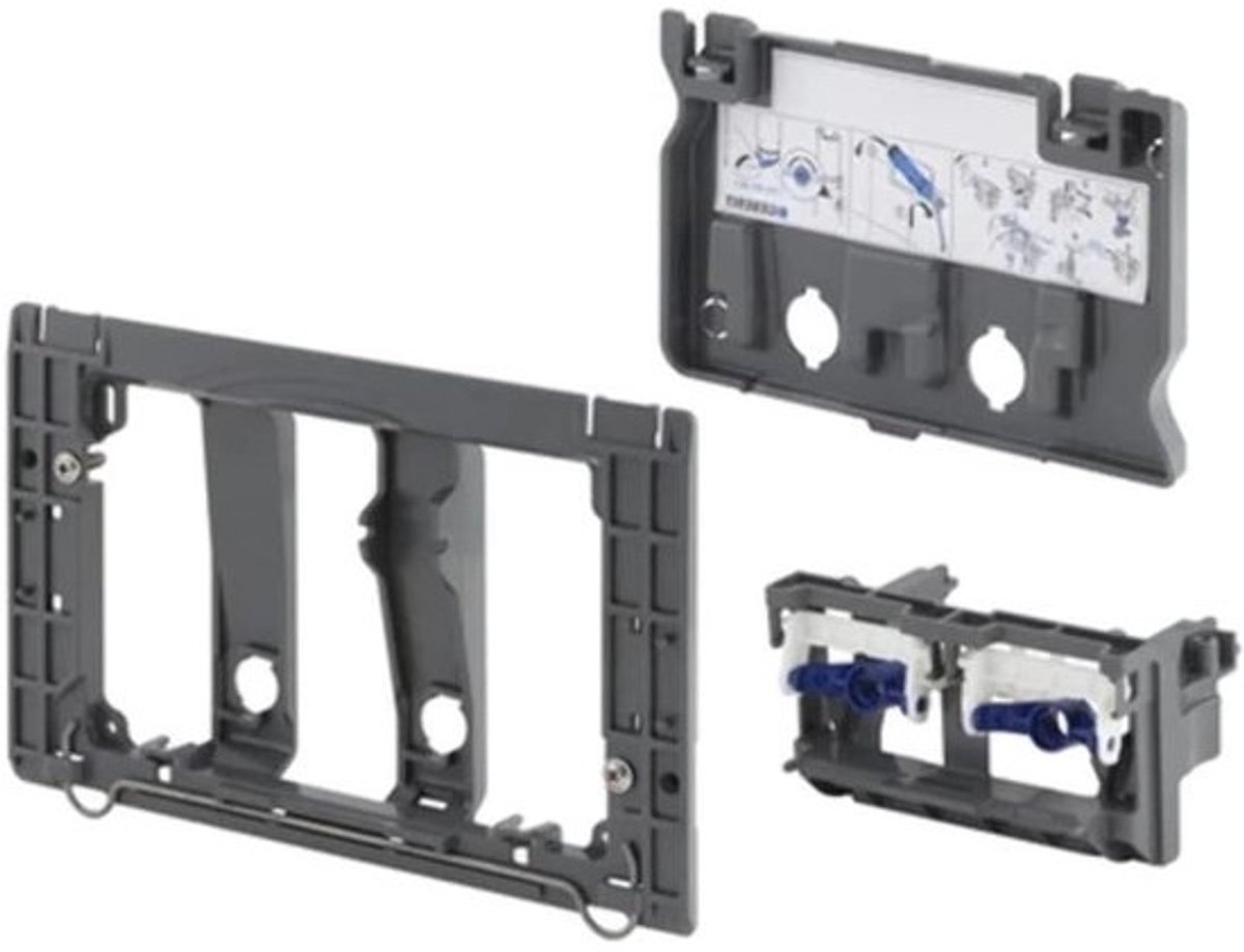 Adapterset Toiletknoppen - Montagekit Platen - Toilet Reparatie - Universele Pasvorm - 8-20 cm - Aluminium