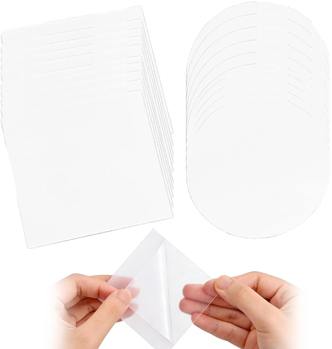 20 stuks reparatiepatches van TPU, 7 cm + 8 cm zelfklevende reparatiepatches, waterdicht, transparant, speciale - ShopVlot