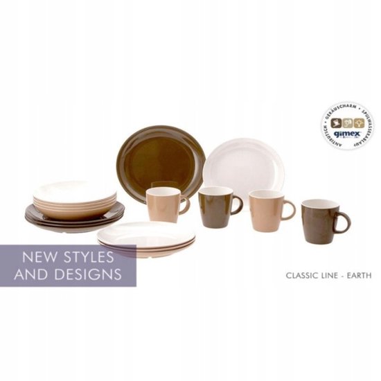 Bruin Melamine Bestekset 16 Delig voor 4 Personen — afbeelding 2