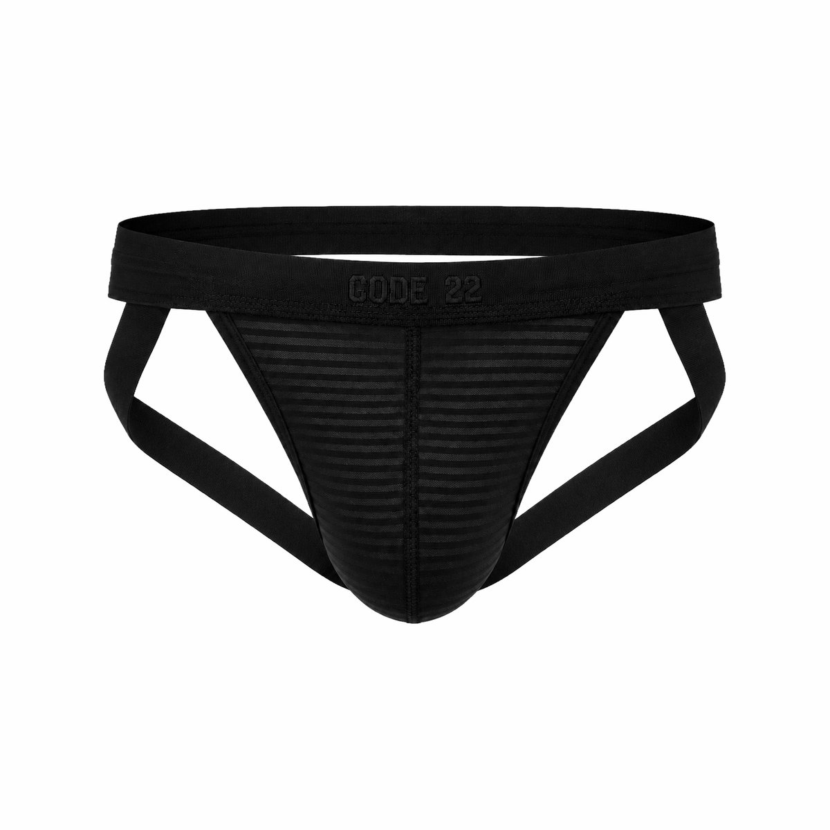CODE 22 Zebra Jockstrap Black - MAAT XL - Heren Ondergoed - Jockstrap voor Man - Mannen Jock
