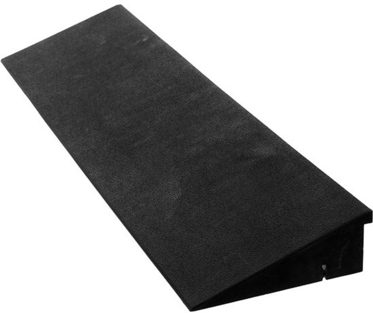 Drempelhelling Rubber - Oprijmat Veegrobot - Robotstofzuiger Hulp - Antislip Bodem - 50x13.5x5 cm - Zwart