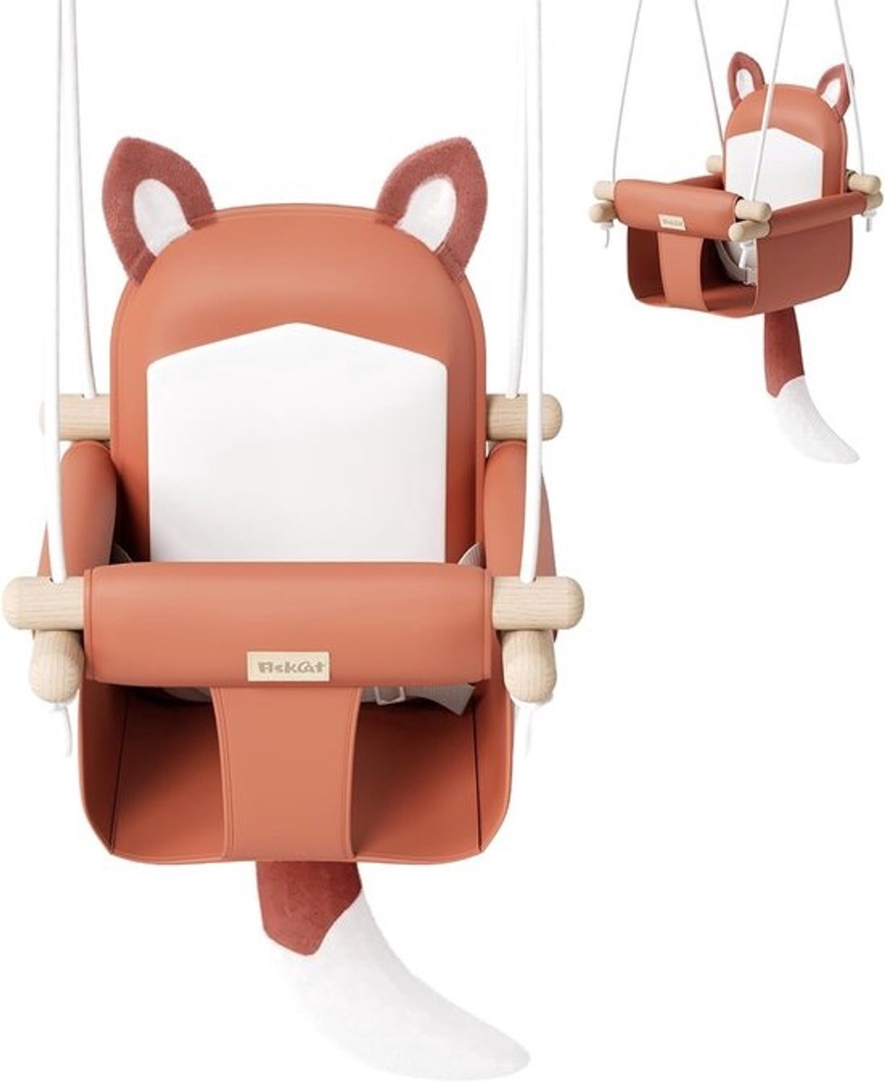 Baby Schommel - Kinder Schommelstoel - Binnen Buiten Spelen - Verstelbare Hoogte - 210cm Hoog - Rood