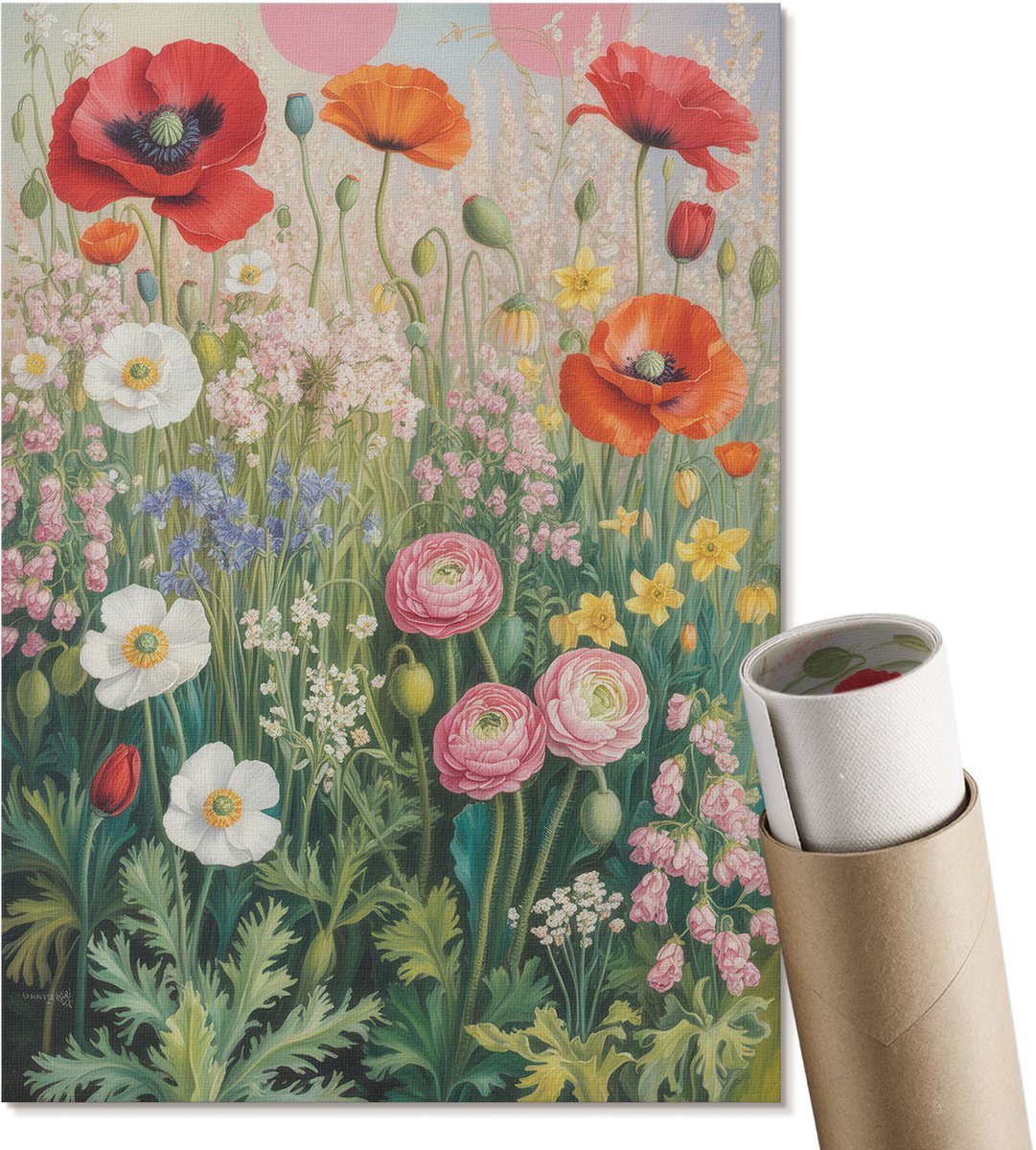 Coloray Polycanvas Poster - Richtingaanwijzer, Fotografie - A3 - Wit Motief - Rechthoek - Decoratieve poster - Woonkamer, Slaapkamer, Kantoor - Minimalist