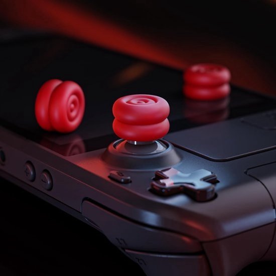 Joystick Covers - Thumb Grips - Gaming Comfort - Antislip Structuur - 7.5mm Hoogteboost - Passierood — afbeelding 2