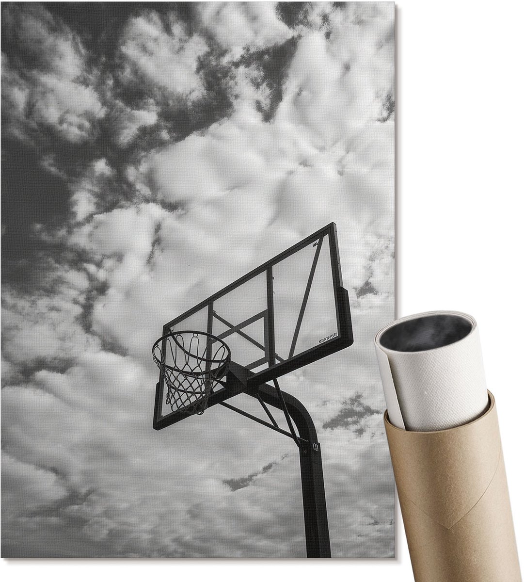 Coloray Polycanvas Wandposter - Bergachtig Westen, Illustratie - A3 - Blauw Wanddecoratie - Rechthoek - Canvasposter - Woonkamer, Slaapkamer, Kantoor - Modern