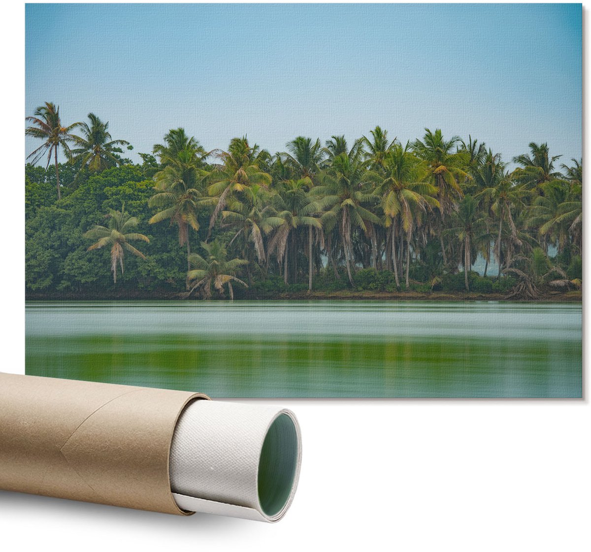 Coloray Polycanvas Poster - Herfstmeer, Fotografie - A1 - Geel Wandposter - Rechthoek - Muurdecoratie - Woonkamer - Klassiek