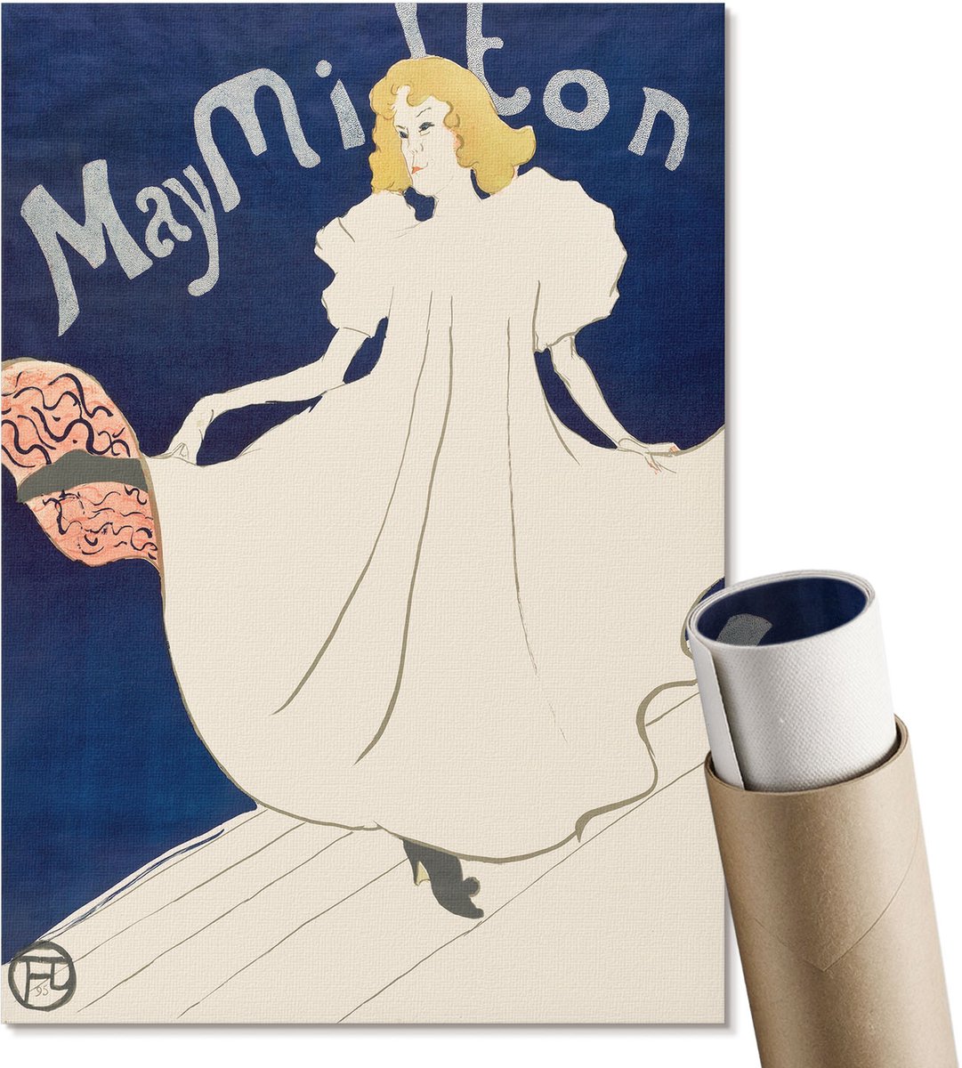 Coloray Polycanvas Wandposter - May Milton, Schilderen - A4 - Wit Poster - Rechthoek - Wandkunstwerk - Woonkamer, Slaapkamer, Kantoor - Klassiek