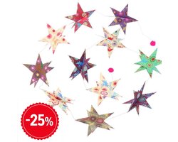 MoreThanHip - Papieren slinger met 3D sterren - Stella - 200 cm